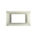 gem PLACCA 4P PERLA PVC COMPATIBILE VIMAR PLANA