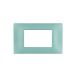 gem PLACCA 4P ACQUAMARINA PVC COMPATIBILE VIMAR PLANA