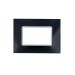 gem PLACCA 4P NERO VETRO COMPATIBILE VIMAR PLANA