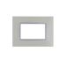gem PLACCA 4P CHAMPAGNE VETRO COMPATIBILE VIMAR PLANA