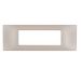 gem PLACCA 7P CHAMPAGNE PVC COMPATIBILE VIMAR PLANA