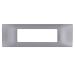 gem PLACCA 7P PLATINO PVC COMPATIBILE VIMAR PLANA