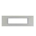 gem PLACCA 7P CHAMPAGNE VETRO COMPATIBILE VIMAR PLANA