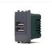 gem DOPPIA PRESA USB COMPATIBILE VIMAR ARKE' NERO LUCIDO