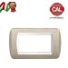 PLACCA 4P TORTORA METALLO COMPATIBILE LIVING LIGHT 625/4B