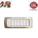 PLACCA 7P CHAMPAGNE OPACO METALLO serie LIVING LIGHT BTICINO 627/7B