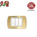 PLACCA 3P OTTONE SATINATO serie LIVING LIGHT BTICINO