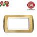 PLACCA 4P OTTONE LUCIDO+SATINATO serie LIVING LIGHT 645/4B