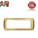 PLACCA 7P OTTONE LUCIDO+SATINATO serie LIVING LIGHT 645/7B