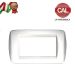 PLACCA 4P BIANCO METALLO COMPATIBILE LIVING LIGHT 680/4B