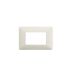 PLACCA 3 POSTI BIANCO PVC COMPATIBILE MATIX BTICINO