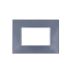 art PLACCA 3P SILVER VETRO COMPATIBILE LIVING BTICINO