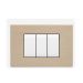 art PLACCA 3P CHAMPAGNE SPAZZOLATO PVC COMPATIBILE LIVING BTICINO