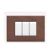 art PLACCA 3P BRONZO SPAZZOLATO PVC COMPATIBILE LIVING BTICINO