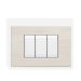 art PLACCA 3P PERLA SPAZZOLATO PVC COMPATIBILE LIVING BTICINO