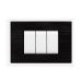 art PLACCA 3P NERO SPAZZOLATO PVC COMPATIBILE LIVING BTICINO