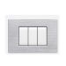 art PLACCA 3P SILVER SPAZZOLATO PVC COMPATIBILE LIVING BTICINO