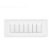 art PLACCA 7P BIANCO SPAZZOLATO PVC COMPATIBILE LIVING BTICINO
