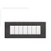 art PLACCA 7P ANTRACITE SPAZZOLATO PVC COMPATIBILE LIVING BTICINO