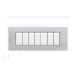 art PLACCA 7P SILVER SPAZZOLATO PVC COMPATIBILE LIVING BTICINO