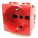 art PRESA SCHUKO 16A ROSSO COMPATIBILE LIVING INTERNATIONAL BTICINO