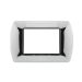 art PLACCA 3P CROMO METALLO COMPATIBILE LIVING BTICINO
