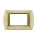 art PLACCA 3P ORO SPAZZOLATO METALLO COMPATIBILE LIVING BTICINO