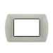 art PLACCA 3P GRIGIO METALLO COMPATIBILE LIVING BTICINO