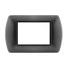 art PLACCA 3P ANTRACITE METALLO COMPATIBILE LIVING BTICINO