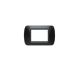 PLACCA 3P NERO METALLO COMPATIBILE LIVING BTICINO