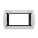 art PLACCA 4P CROMO METALLO COMPATIBILE LIVING BTICINO