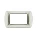 art PLACCA 4P ARGENTO METALLO COMPATIBILE LIVING BTICINO