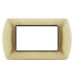 art PLACCA 4P ORO SPAZZOLATO METALLO COMPATIBILE LIVING BTICINO