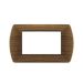 art PLACCA 4P CILIEGIO METALLO COMPATIBILE LIVING BTICINO