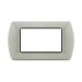 art PLACCA 4P GRIGIO METALLO COMPATIBILE LIVING BTICINO