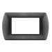 art PLACCA 4P ANTRACITE METALLO COMPATIBILE LIVING BTICINO