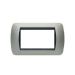 art PLACCA 4P CHAMPAGNE METALLO COMPATIBILE LIVING BTICINO