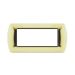 art PLACCA 7P ORO METALLO COMPATIBILE LIVING BTICINO