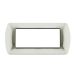 art PLACCA 7P ARGENTO METALLO COMPATIBILE LIVING BTICINO