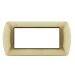 art PLACCA 7P ORO SPAZZOLATO METALLO COMPATIBILE LIVING BTICINO
