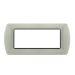 art PLACCA 7P GRIGIO METALLO COMPATIBILE LIVING BTICINO