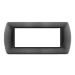art PLACCA 7P ANTRACITE METALLO COMPATIBILE LIVING BTICINO