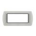 art PLACCA 7P PLATINO METALLO COMPATIBILE LIVING BTICINO