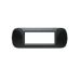 PLACCA 7P NERO METALLO COMPATIBILE LIVING BTICINO