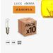 10 PEZZI LAMPADINA LED E14 14V  AMBRA LUMINARIE LAMPADA 2300K