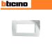 PLACCA 4 POSTI BTICINO LUNA BIANCO C4804/BN