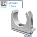 100 CLIPS 16 mm SUPPORTO FISSATUBO TUBO ELETTRICO CLIP ECCF16
