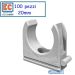 100 CLIPS 25 mm SUPPORTO FISSATUBO TUBO ELETTRICO CLIP ECCF25