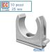 10 CLIPS 25 mm SUPPORTO FISSATUBO TUBO ELETTRICO CLIP ECCF25
