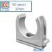 50 CLIPS 32 mm SUPPORTO FISSATUBO TUBO ELETTRICO CLIP ECCF32